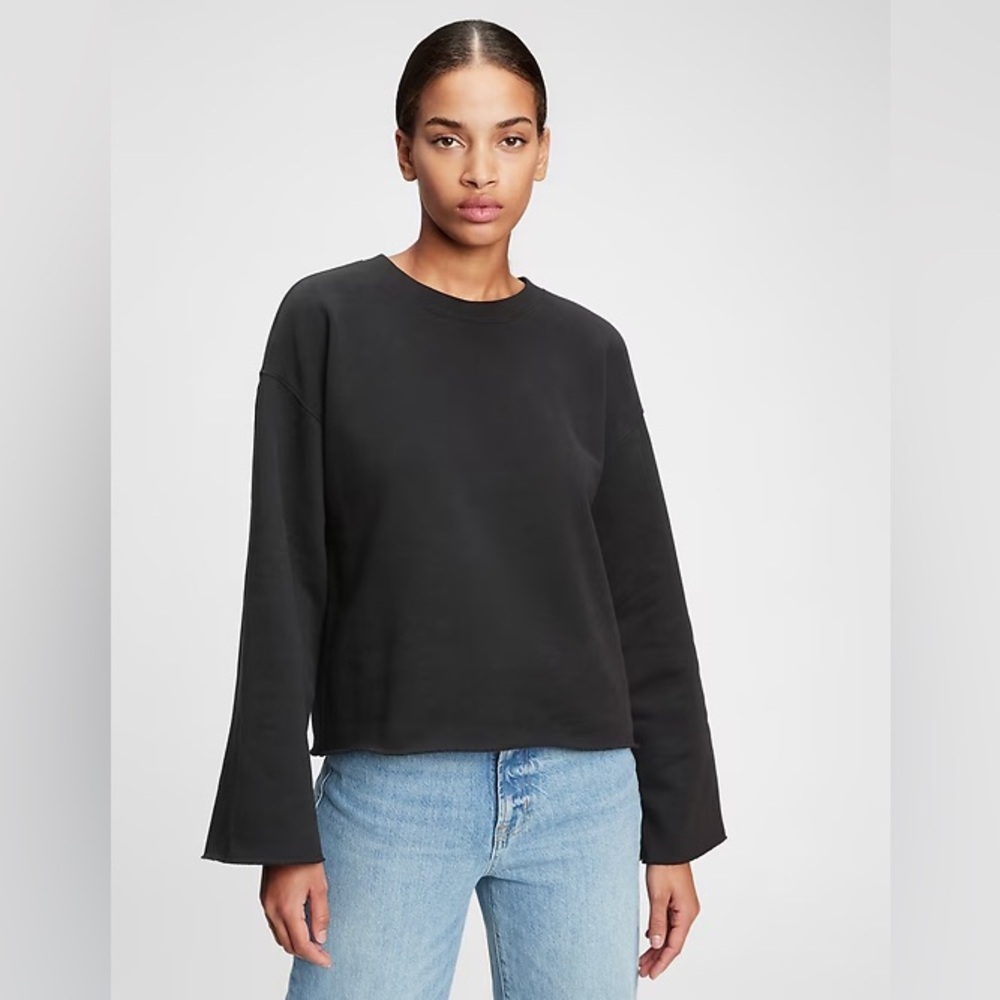 Gap Vintage Soft Crop Flare Sleeve Sweatshirt